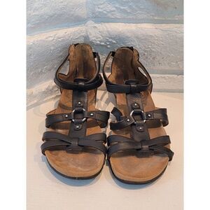 Natural Soul Sandals Black Womens Size 7.5M